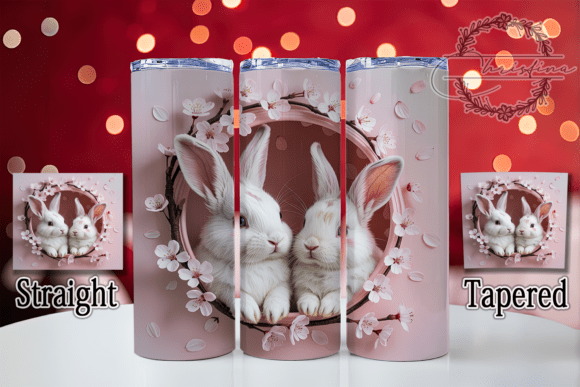 3D Baby Bunny 20oz Tumbler