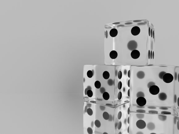 3D Dice Abstract Background