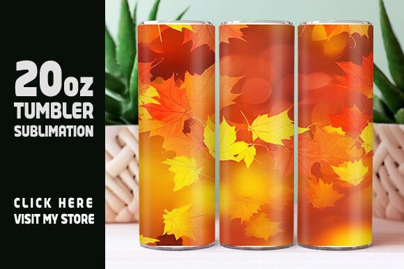 3D Fall Wrap PNG 20oz Skinny Tumbler Sub: A Comprehensive Guide to Seasonal Customization