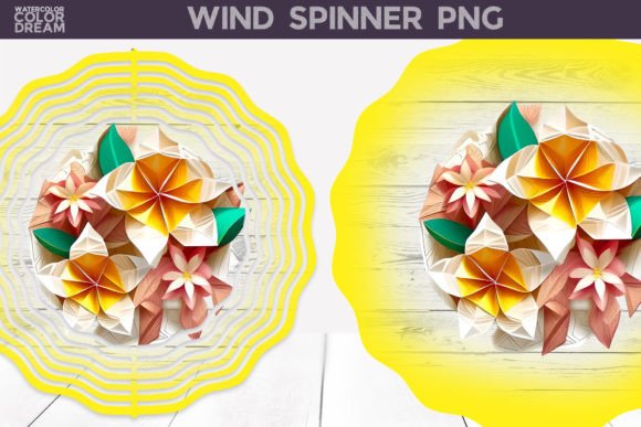 3D Flowers Wind Spinner