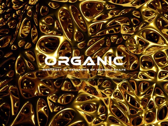 3D Organic Gold Background for Premium Visuals