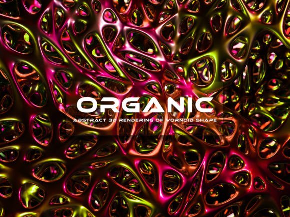 3D Organic Metal Background for Creative Projects