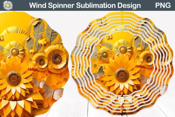 3D Sunflowers Wind Spinner: Brighten Your Outdoor Space