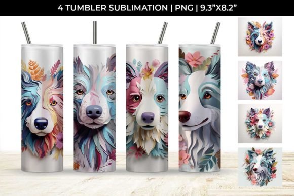 Elevating Custom Drinkware: The Rise of the 3D Floral Fantasy Border Collie Tumbler in Modern Creative Commerce